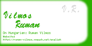 vilmos ruman business card